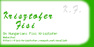 krisztofer fisi business card